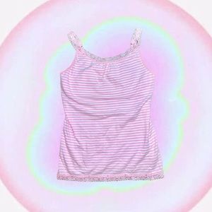 Y2K Limited Too Sequin Striped Cami Tank Top